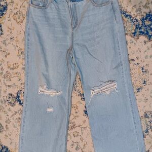 NEW Sneak Peek Vintage Jeans Ripped Size 18/20 High Rise Wide Leg Plus Oversized